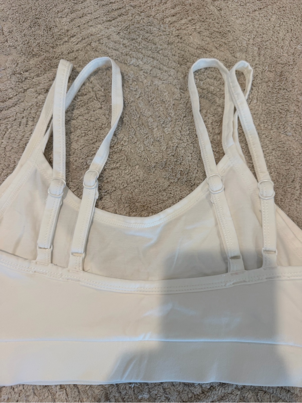 Bttrm White Strappy Sports Bra Xs Adjustable Strap Activewear — image 4 of 6